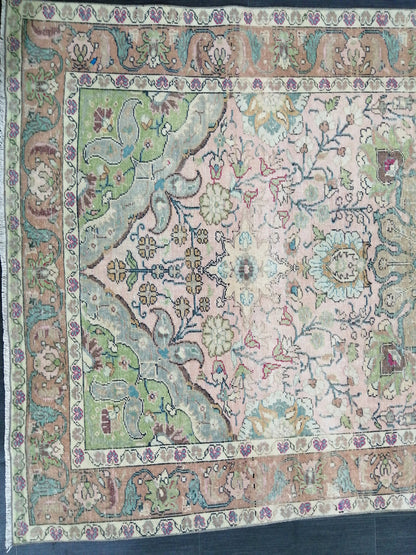 Muted Persian Rugs, 8.2 x 4.6 Wool Rug, Oushak Rug, Rustic Rug, Bohemian Rug, Farmhouse Rug, Vintage  Persian Rug