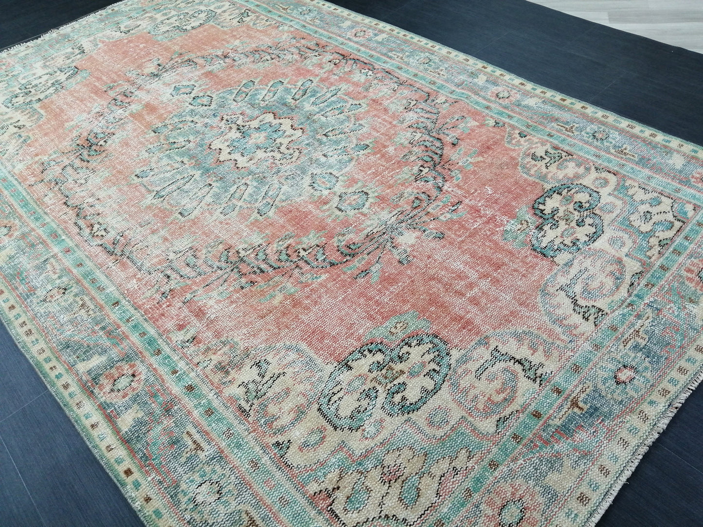 5.7 x 9.4 Rugs, Hand Made Rug, Oushak Rug, Rustic Rug, Bohemian Rug, Rug Runner, Turkish Rug, Farmhouse Rug, Vintage Rug, Wool rug