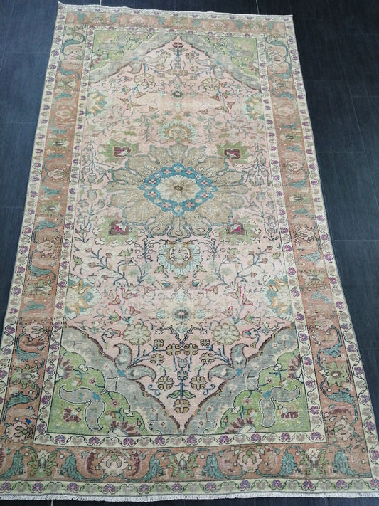 Muted Persian Rugs, 8.2 x 4.6 Wool Rug, Oushak Rug, Rustic Rug, Bohemian Rug, Farmhouse Rug, Vintage  Persian Rug