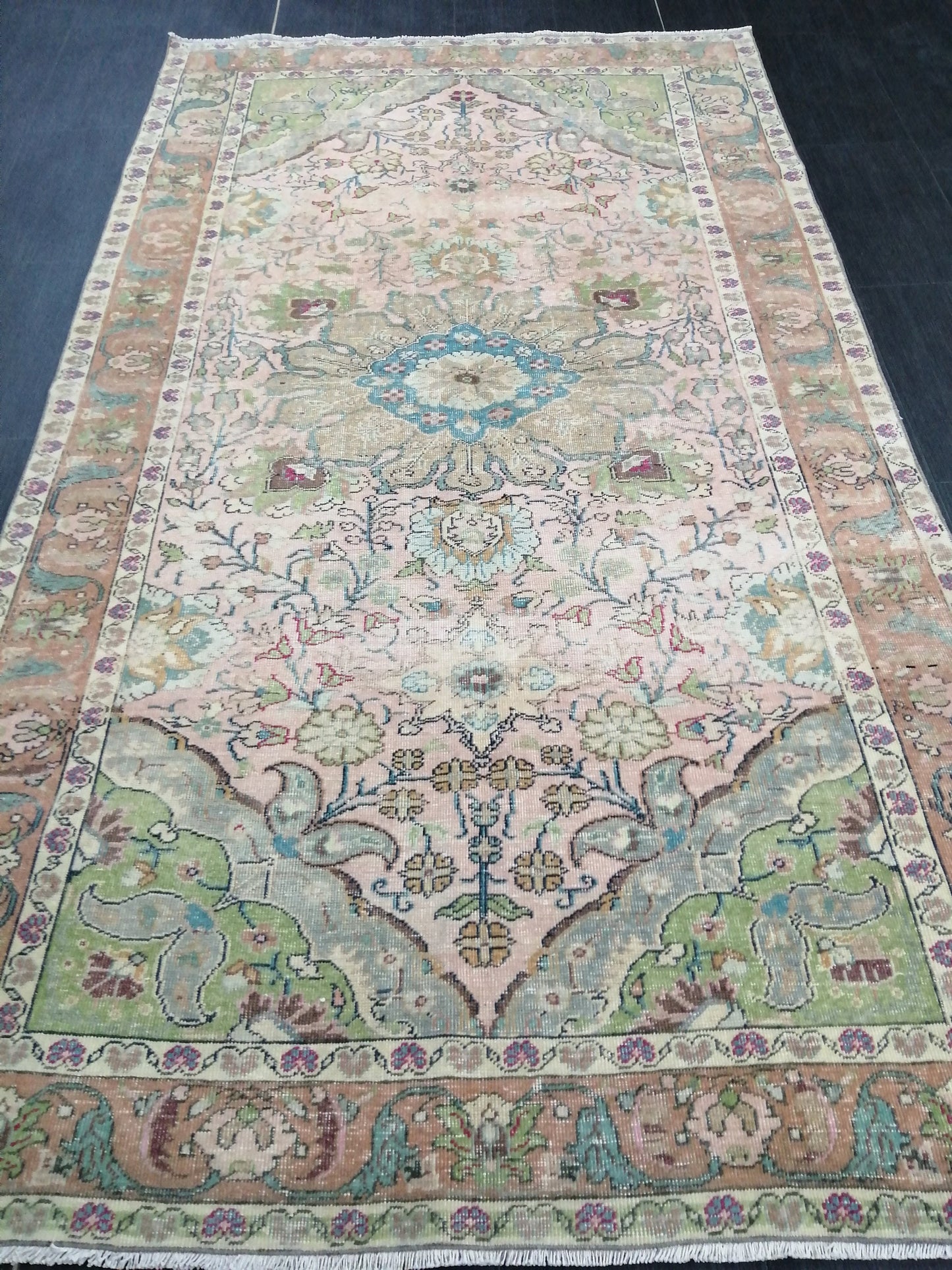 Muted Persian Rugs, 8.2 x 4.6 Wool Rug, Oushak Rug, Rustic Rug, Bohemian Rug, Farmhouse Rug, Vintage  Persian Rug