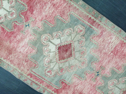 Oushak Runner Rug 3.6 x 10 Vintage Runner Rug Hallway Runner Rug Kitchen Runner Rug Wool Runner Rug Wool Oushak Rug Turkish Runner Rug