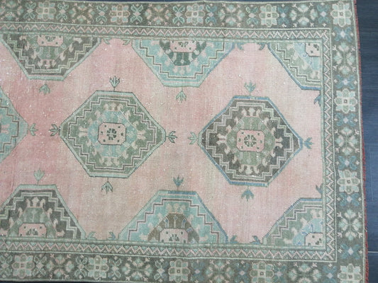 Oushak Runner Rug 10.4 x 4 Vintage Runner Rug Hallway Runner Rug Kitchen Runner Rug Wool Runner Rug Wool Oushak Rug