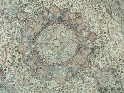 Muted OUSHAK RUG 6.2 x 9.3 TURKISH Rug Vintage Oushak Rug Muted Vintage Rug Wool Oushak Rug Hand Made Rugs Vintage Turkish Rug