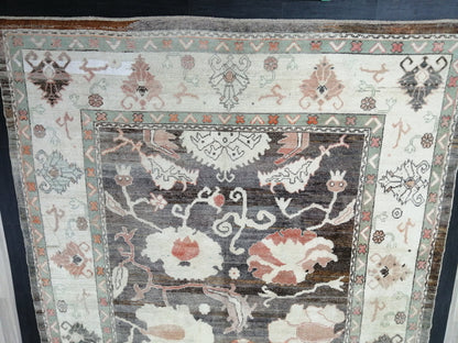 OUSHAK RUG, 12.4 x 8.7 Turkish Oushak Rug, Vintage Oushak Rug Wool Oushak Rug Hand Made Rugs, AUTHENTIC Oushak Rug