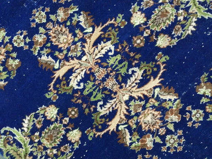 Blue OUSHAK RUG 8.5 x 4.7 Vintage Rug Oushak Rug Vintage Wool Oushak Rug Hand Made Rugs Vintage Turkish Rug