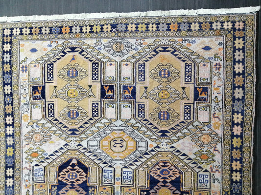 Soumak Rug 5.9 x 4.4 Silk Rug Vintage Rug Oriental Flatwoven Rug  Turkish  Rug, Bohemian Rug Oushak Rug