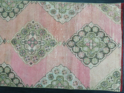 Vintage Oushak 10.2 x 2.9  Runner Rug Turkish Runner Rug Vintage Runner Rug Hallway Runner Rug Kitchen Runner Rug Wool Runner