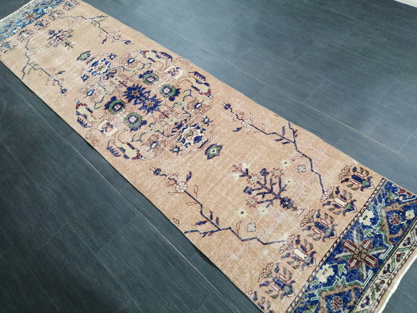 Oushak Runner Rug 2.5 x 10 Turkish Runner Rug Vintage Runner Rug Hallway Runner Rug Kitchen Runner Rug Wool Runner Rug Wool Oushak Rug