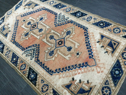 3.5 X 2 Rug, Hand Made Rug, Oushak Rug, Rustic Rug, Bohemian Rug, Turkish Rug, Farmhouse Rug, Vintage Rug, Wool rug