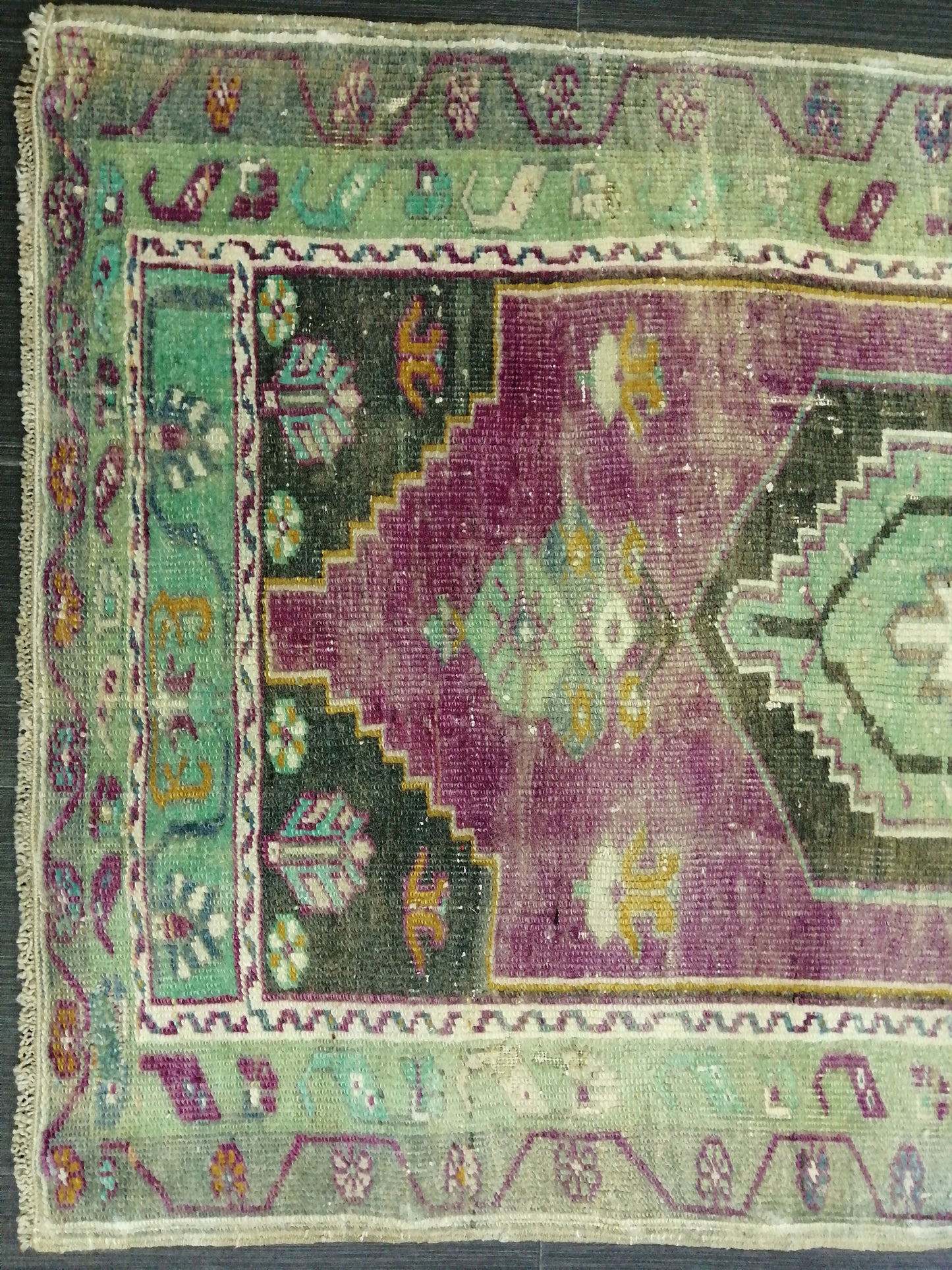 3.9 x 2.5 Rug, Hand Made Rug, Oushak Rug, Rustic Rug,  Turkish Rug, Farmhouse Rug, Vintage Rug, Wool rug