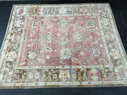 Vintage Rug OUSHAK RUG 10 x 8.3 TURKISH Oushak Rug Modern Oushak Rug Vintage Rug Wool Oushak Rug Hand Made Rugs Vintage Turkish Rug 8x10 rug