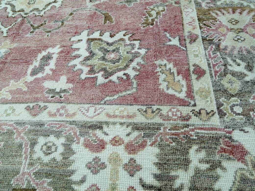 Vintage Rug OUSHAK RUG 10 x 8.3 TURKISH Oushak Rug Modern Oushak Rug Vintage Rug Wool Oushak Rug Hand Made Rugs Vintage Turkish Rug 8x10 rug