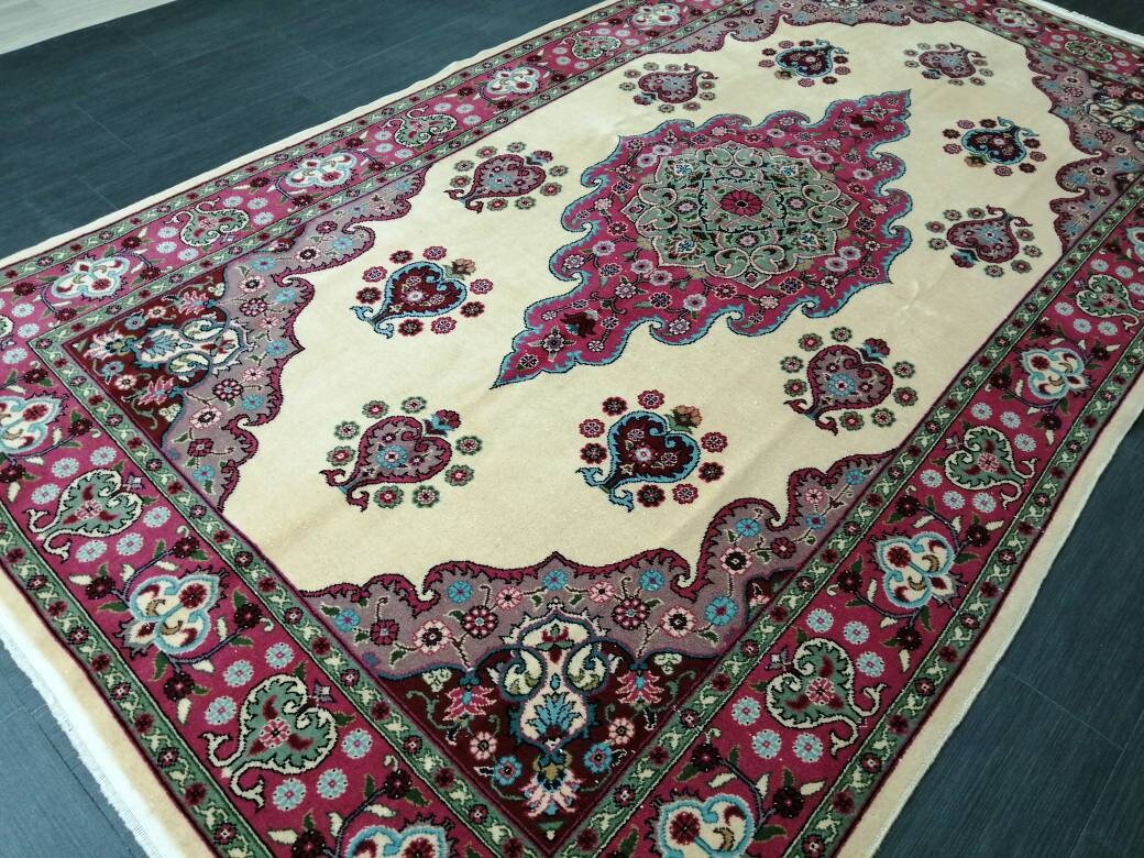 Quality Vintage Rug 5x9 Vintage Rug Turkish Rug Oushak Rug Turkish Oushak Rug, Oushak Rug, Wool Rug Fine Hand Knotted Rug