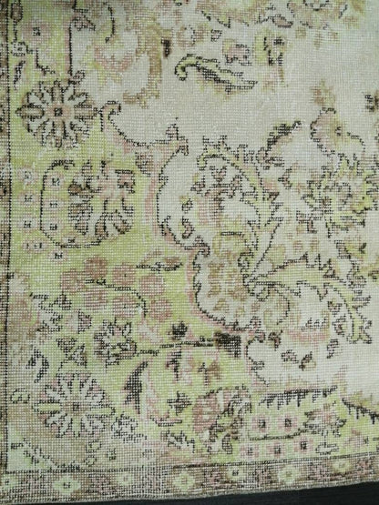 Floral Muted RUG 10.6 x 6 Muted TURKISH Rug Oriental Vintage Wool Rug Hand Made Rugs Vintage Large Turkish Rug