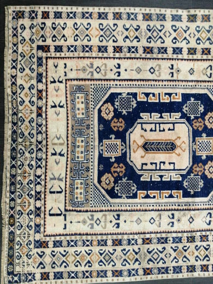 Vintage Hand Made Rug, 4.7x10 Oushak Rug, Turkish Rugs, Bohemian Rug, Persian Rug  Turkish Rug, 5x10 Rug, Vintage Rug Wool Rug Oriental Rug