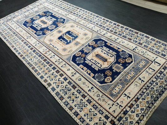 Vintage Hand Made Rug, 4.7x10 Oushak Rug, Turkish Rugs, Bohemian Rug, Persian Rug  Turkish Rug, 5x10 Rug, Vintage Rug Wool Rug Oriental Rug