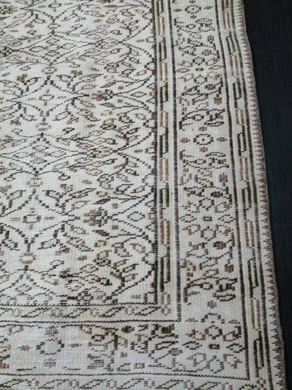 Persian RUG Neutral Vintage Muted Oushak Rug 5.7 x 10 Large Vintage Rug Wool Oushak Rug Hand Made Rugs Vintage Turkish Rug 5.7x10 Oriental