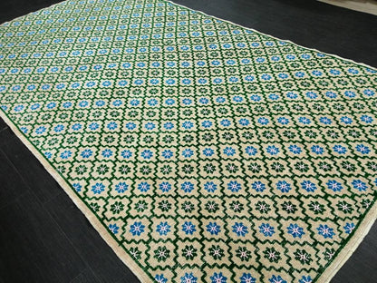 Vintage Floral Rug, VINTAGE 5.4 x 9.6 Rug Oriental Rug, Wool Oushak Rugs, Hand Made Rug, Persian Rug, Vintage Turkish Rug, Farmhouse Rug