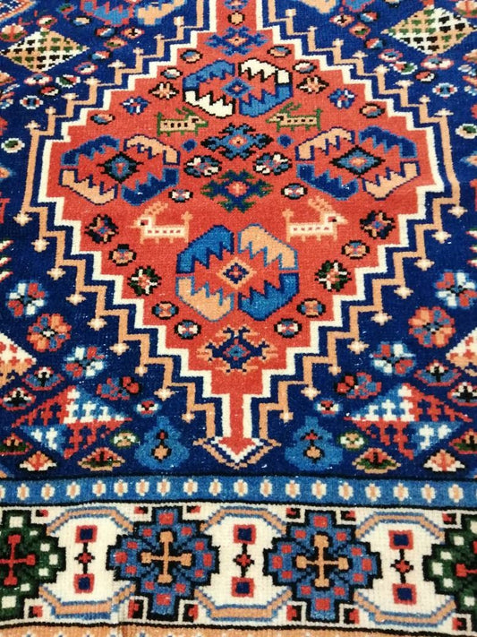 Vintage Rug, Oriental Handmade Rug, 3.6 x 6.2 Oushak Rug, Rustic Rug, Fun Vintage Turkish Rug, Persian Rug,Soft Wool Rug, Traditional Rugs