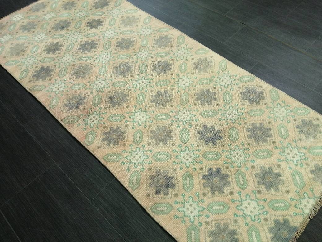 Vintage Turkish Runner Rug 2.6 x 6.2 Runner Rug Vintage Runner Rug Hallway Runner Rug Persian Kitchen Runner Rug Wool Oriental Runner Rug