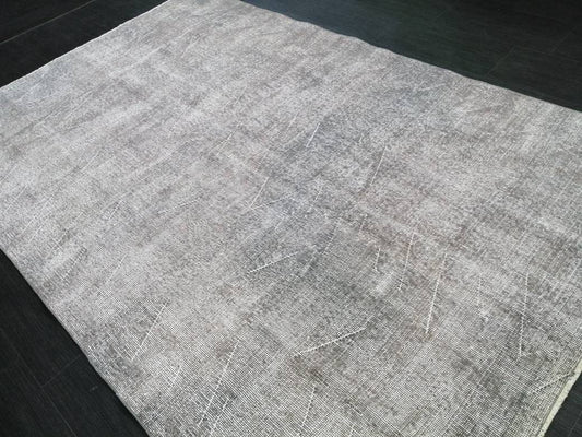 4.9 x 7.6 Variegated Rug, Hand Made Rug, Oushak Rug, Distressed Rug, Simple And Elegant Oriental Rug , Turkish Rug,Vintage Farmhouse Rug