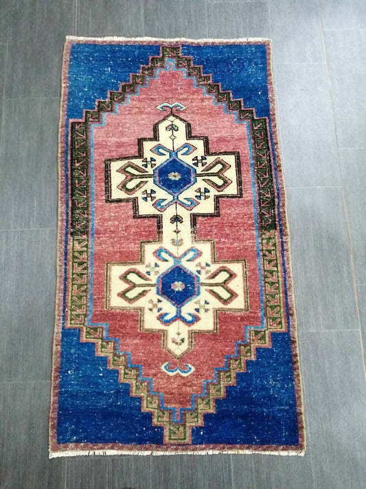 2.6 x 4.8 Rugs, Hand Made Rug, Oushak Rug, Antique Rug, Turkish Rug, Farmhouse Rug, Vintage Rug, Wool rug