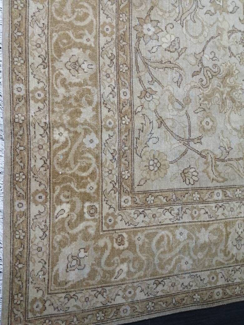 8.6 x 12 Large Persian RUG Oriental Rug  9 x 12 Rug Wool Turkish Rug Hand Made Brown Vintage Persian Rug
