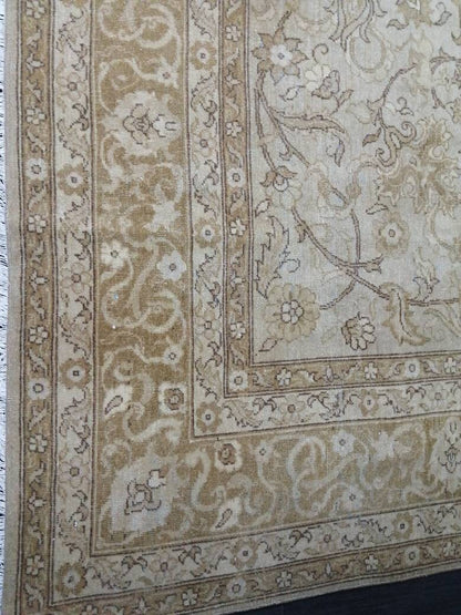 8.6 x 12 Large Persian RUG Oriental Rug  9 x 12 Rug Wool Turkish Rug Hand Made Brown Vintage Persian Rug