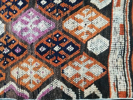Vintage Runner Rug 2.6 x 13.6 Turkish runner rug , Medium Wool Pile Runner , Brown Oushak rug, Hallway Rug runner , Earth Tones Runner Rug