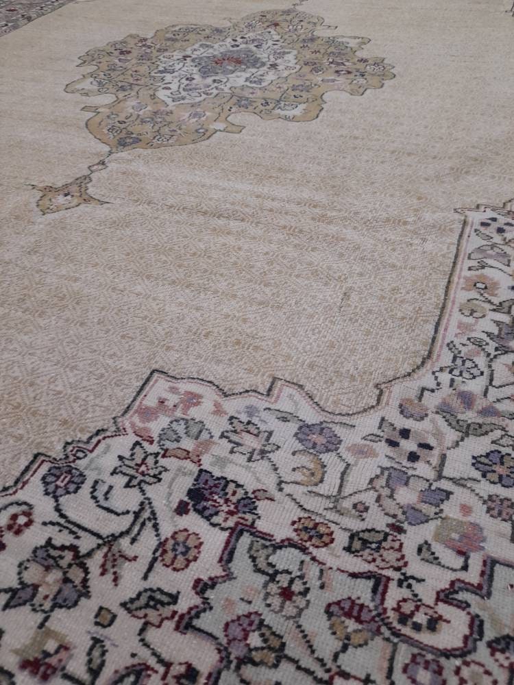 Persian RUG 6.4 x 9.2 Handmade Rug Vintage Oriental Rug Antique Persian Hand Made Rug Fine Knotted Turkish Rug Quality Rug