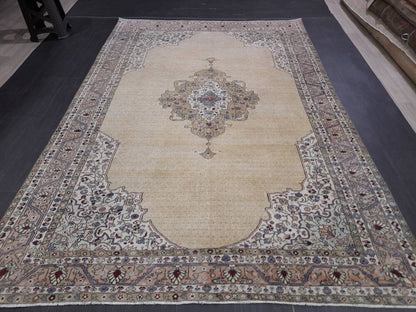 Persian RUG 6.4 x 9.2 Handmade Rug Vintage Oriental Rug Antique Persian Hand Made Rug Fine Knotted Turkish Rug Quality Rug