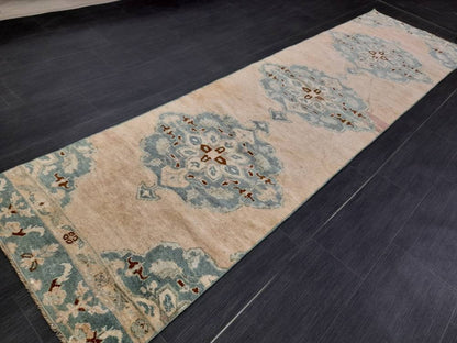 Handmade Runner Rug 2.5 x 9.5 Turkish Runner Rug Muted Vintage Runner Rug Oriental Hallway Runner Rug Kitchen Runner Rug Quality Wool Runner