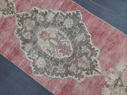Handmade Runner Rug 2.6 x 11 Turkish Runner Rug Muted Vintage Runner Rug Oriental Hallway Runner Rug Kitchen Runner Rug Quality Wool Runner