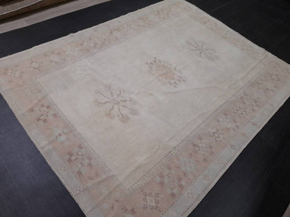 MUTED Vintage Rug, 6.8 x 8.8 Rug, Turkish Rugs, Hand Made Rug, Muted Persian Rug  Turkish Rug Muted Wool Rug Vintage Rug Muted Oriental Rug