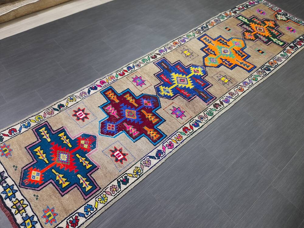 Turkish Runner 3x11 Oriental Runner Rug Rug Vintage Runner Rug Hallway Runner Rug Kitchen Runner Rug Wool Runner Persian Runner Rug Kurdish