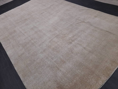 NEUTRAL Vintage OUSHAK RUG 6.5 x 10 Neutral Large Vintage Rug Wool Varigated No Dye Rug Turkish Muted Hand Made Rugs Vintage One Plain Rug