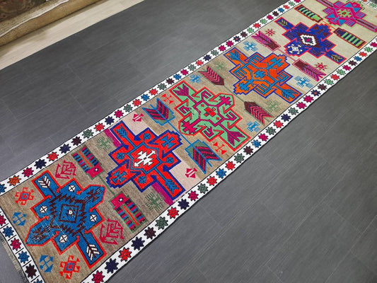 2.8 x 11 Oriental Runner Rug Rug Vintage Runner Rug Hallway Runner Rug Kitchen Runner Rug Wool Runner Persian Runner Rug Kurdish Runner Rug