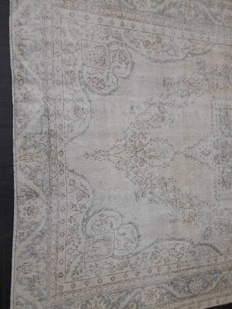 DISTRESSED Hand Made Rug 7X10 Vintage Turkish  Rug Natural wool Rug ORIENTAL Rug, Living Room Rug, Oushak Rug, Hand Knotted Rug Antique Rug