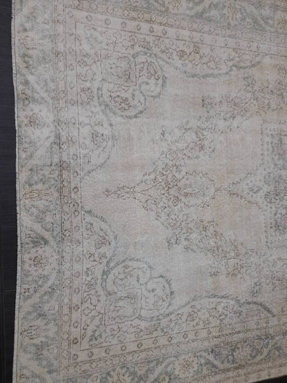 DISTRESSED Hand Made Rug 7X10 Vintage Turkish  Rug Natural wool Rug ORIENTAL Rug, Living Room Rug, Oushak Rug, Hand Knotted Rug Antique Rug