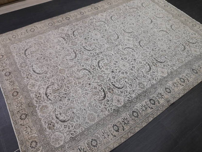 MUTED TURKISH RUG 6.5 x 9.4  Neutral Oushak Rug Vintage Oushak Rug Vintage Rug Wool Hand Made Rug Neutral Persian Rug Vintage Oriental Rug