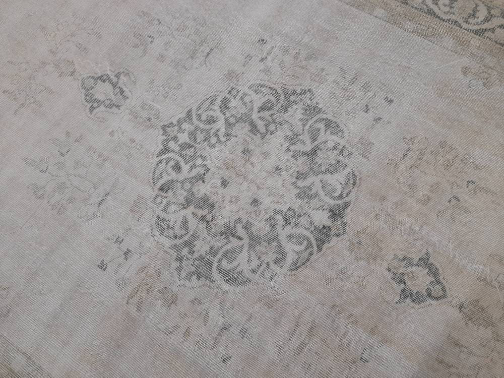 Muted Turkish Muted 6.8 x 10 Oushak Rug Large Area Rug Distressed Vintage Rug Oushak Rug 7 by 10 Muted Rug Hand Knotted Rug