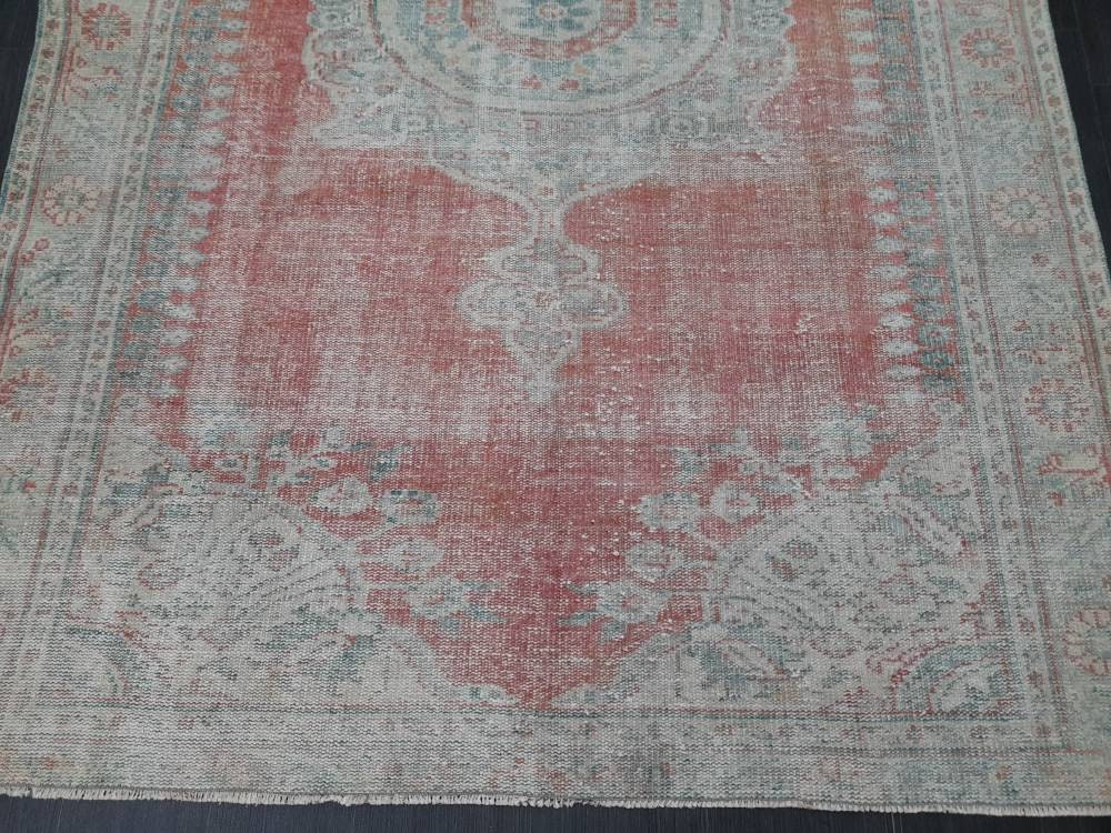 OUSHAK RUG TURKISH 6x9 Rug Vintage Rug Vintage Oriental Rug Wool Hand Knotted Rug Hand Made Rugs Antique Turkish Rug 6.2 x 9.1 Rug