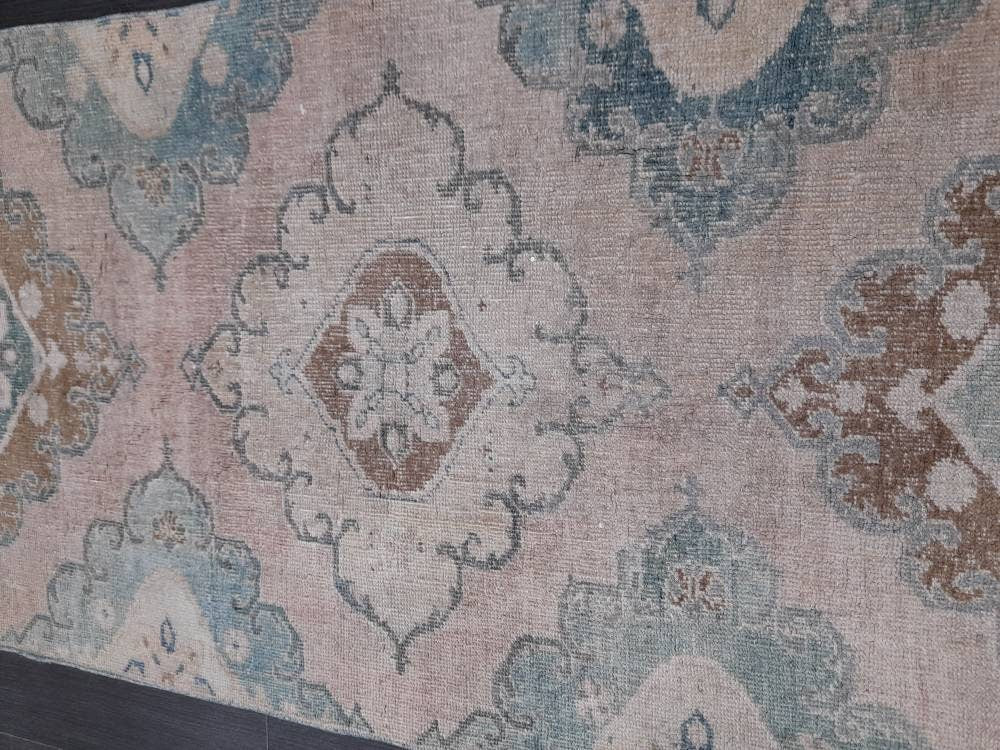 Muted Vintage Runner Rug 2.8 x 12.2 Muted Hallway Runner Kitchen Runner Rug Muted Staircase Runner Rug Muted Oushak Rug XÄ¹ Turkish Runner