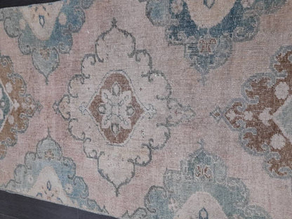 Muted Vintage Runner Rug 2.8 x 12.2 Muted Hallway Runner Kitchen Runner Rug Muted Staircase Runner Rug Muted Oushak Rug XÄ¹ Turkish Runner
