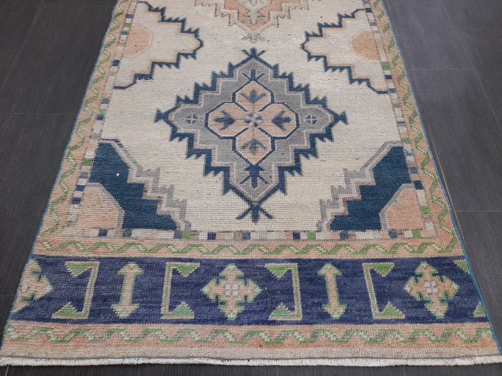 Muted Vintage Runner Rug 3 x 10.7 Muted Hallway Runner Kitchen Runner Rug Muted Staircase Runner Rug Muted Oushak Rug XÄ¹ Turkish Runner