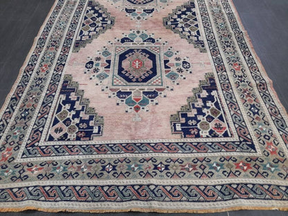 Vintage rug Medium Wool Pile 5 x 11.3 Turkish Rug, Oushak Rug, Quality Wool Rug Hand Knotted Rug , Oriental Rug Fine Knotted rug