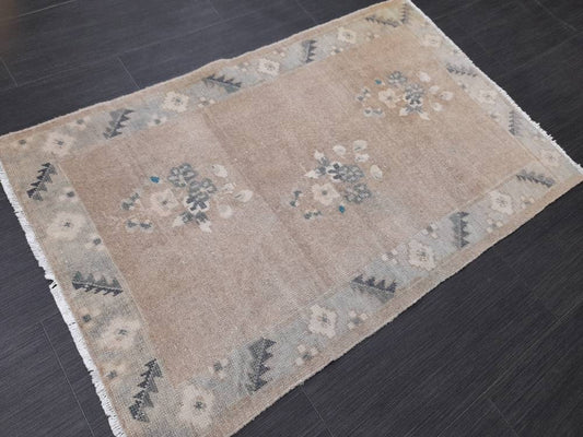 Small Turkish Rug Mini 2.3 x 3.6 Rug Small Area Rug Turkish Rug Oushak Rug Persian Hand Made Rug Oriental Vintage Rug Door Mat Rug