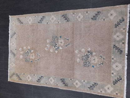 Small Turkish Rug Mini 2.3 x 3.6 Rug Small Area Rug Turkish Rug Oushak Rug Persian Hand Made Rug Oriental Vintage Rug Door Mat Rug
