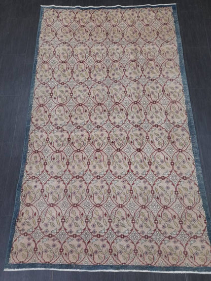 Hand Made Vintage Rug, Rustic Rug 5 x 8.7 Vintage Turkish Rug, Farmhouse Rug, Vintage Oriental Rug, Wool Hand Knotted rug Oushak rug