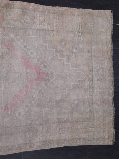 Muted Turkish Muted 3.5 x 6.4 Oriental Rug Large Area Rug Distressed Vintage Rug store Oushak Rug  Muted Rug Hand Knotted Rug